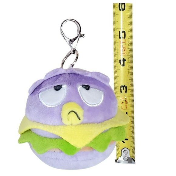Sanrio Plush Burger Charm Clip Kidrobot Jacket Backpack Zipper Pull Key Maru - Picture 8 of 9